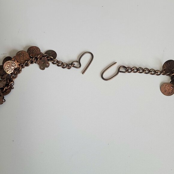 Metal coins bohemian belt. - Picture 6 of 6